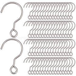 300Pcs 304 Stainless Steel S-shaped Hook, Stainless Steel Color, 15.5x9x1mm, Hole: 1.5mm(STAS-SP0002-15)