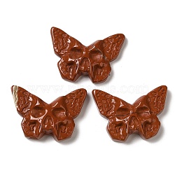 Natural Red Jasper Pendants, Butterfly Charms with Engraved Skull, 25.5~26x37x7~9mm, Hole: 1.5~1.6mm(G-C091-04B)