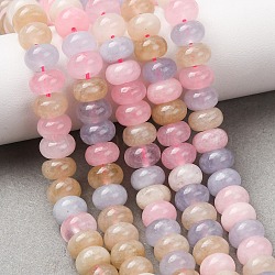 Natural White Jade Beads Strands, Dyed, Smooth Rondelle, Pink, 8x5mm, Hole: 1mm, about 73~76pcs/strand, 14.57~15.16''(37~38.5cm)(X-G-E507-01-08)