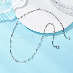 304 Stainless Steel Cable Chain Twisted Chain Necklaces for Women Men, Non-Tarnish, Stainless Steel Color, 16.22 inch(41.2cm)(NJEW-JN05798)