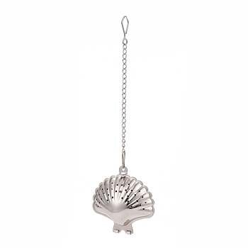 304 Stainless Steel Tea Infuser, Shell with Chain Hook, Tea Ball Strainer Infusers, Stainless Steel Color, 165mm