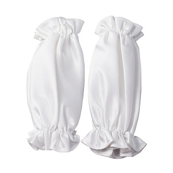 Satin Arm Sleeves, for Women, White, 285x121x8mm