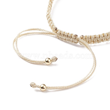 Half Finished Polyester Braided Pearl Bracelet(AJEW-JB01128)-5