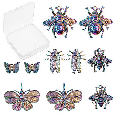 Rainbow Color Insects Alloy Pendants