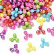 Opaque Plastic Tri Beads for Christmas Ornaments Making(SACR-R609-M)-1