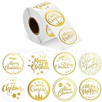 Christmas Theme Adhesive Roll Sticker Labels, for Envelopes, Bubble Mailers and Bags, Mixed Shapes, 25mm, 500pcs/roll.(DIY-S001-07A)