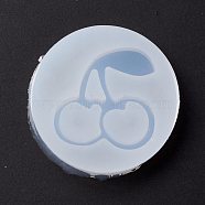 DIY Decoration Silicone Molds, Resin Casting Molds, For UV Resin, Epoxy Resin Jewelry Making, Cherry, White, 69x12mm, Inner Diameter: 49x48mm(DIY-B036-04)