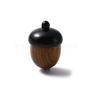 Wooden Acorn Box Jewelry Pendants, Autumn Acorn Charm, with Screw Cap, Secret Canister, Camel, 29~30x20~21mm, Hole: 1.4~1.8mm, Inner Diameter: 13mm(WOOD-WH0027-33B)