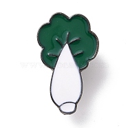 Chinese Cabbage Enamel Pin, Gunmetal Plated Alloy Badge for Backpack Clothes, Green, 24.5x15x1.5mm(JEWB-G012-C01)