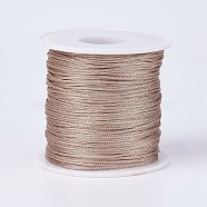 Polyester Metallic Thread, Brown, 1mm, about 100m/roll(109.36yards/roll)(OCOR-F008-G08)