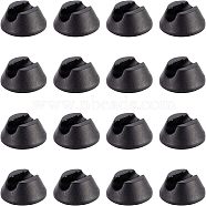 SUPERFINDINGS 30Pc Self Adhesive Plastic Furniture Sliders, Furniture Glides for Carpet, Furniture Moving Pads, for Furniture Carpet Sliders, Half Round, Black, 31x14.5mm, Inner Diameter: 9mm(AJEW-FH0001-97)