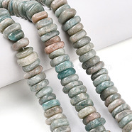 Natural Amazonite Beads Strands, Nuggets, 9~13.5x8~12x3~6.5mm, Hole: 1.2mm, about 86~91pcs/strand, 14.96~15.55''(38~39.5cm)(G-T141-26)