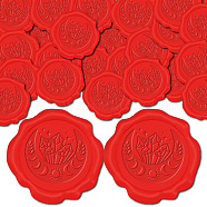 Adhesive Wax Seal Stickers, Envelope Seal Decoration, For Craft Scrapbook DIY Gift, Moon, 30mm, 100pcs(DIY-CP0010-58J)