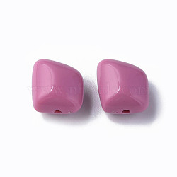 Opaque Acrylic Beads, Polygon, Flamingo, 17.5x15.5x11mm, Hole: 2mm, about 230pcs/500g(MACR-S373-15A-A12)