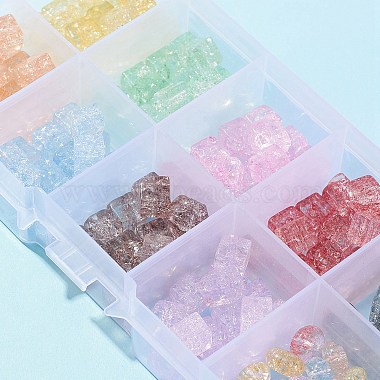 155Pcs 10 Style Transparent Crackle Glass Beads(GLAA-FS0001-47)-4