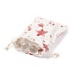 Christmas Theme Cotton Fabric Cloth Bag(ABAG-H104-B04)-3