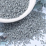 MIYUKI Round Rocailles Beads, Japanese Seed Beads, (RR540) Opaque Light Smoke Ceylon, 11/0, 2x1.3mm, Hole: 0.8mm, about 5500pcs/50g(SEED-X0054-RR0540)