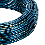 Round Aluminum Wire, for Jewelry Making, Marine Blue, 12 Gauge, 2mm, about 75.45 Feet(23m)/roll(AW-BC0005-2mm-01)