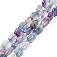 Natural Fluorite Beads Strands, Nuggets, Tumbled Stone, 6.3~11.5x6~6.7x4~5.8mm, Hole: 0.6mm, about 52~57pcs/strand, 15.47~15.63''(39.3~39.7cm)(G-B048-A01-01)