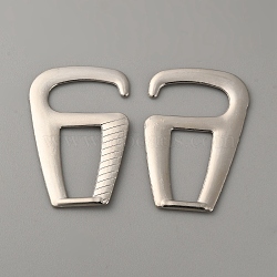 Plastic Shoe Strap Buckle Clasps, Silver, 34x21.5x1mm(FIND-WH0290-57A)