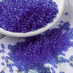 MIYUKI Round Rocailles Beads, Japanese Seed Beads, (RR159D) Transparent Cornflower Blue, 8/0, 3mm, Hole: 1mm, about 422~455pcs/10g(X-SEED-G008-RR0159D)