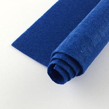 Non Woven Fabric Embroidery Needle Felt for DIY Crafts, Square, Blue, 298~300x298~300x1mm, about 50pcs/bag