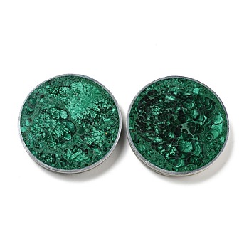 Synthetic Malachite Cup Mats, Flat Round, 80x10.5mm