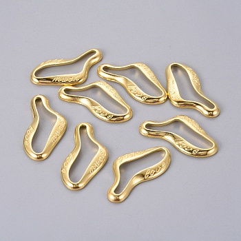 Tibetan Style Linking Rings, Lead Free, Nickel Free and Cadmium Free, Twist, Golden, 30x13x2.5mm