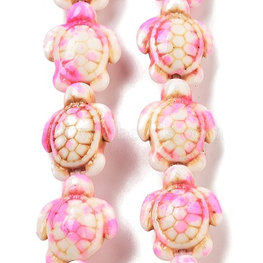 Pink Turtle Synthetic Turquoise Beads