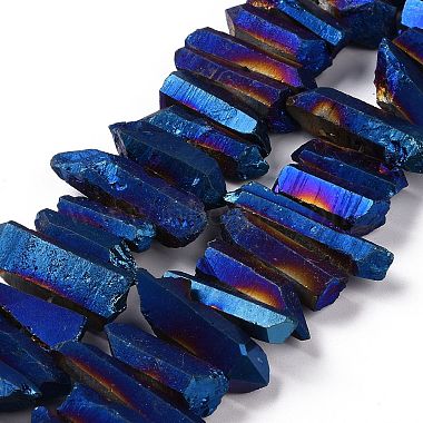 Midnight Blue Nuggets Quartz Crystal Beads