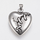 304 pendentifs coeur raccommodés en acier inoxydable(STAS-H435-58)-1