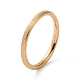 テクスチャード 201 ステンレス スチール シンプル 細い 女性用 指輪(RJEW-I089-26G)-1