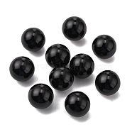 Imitation Pearl Acrylic Beads, No Hole, Round, Black, 16mm, about 500pcs/bag(OACR-S011-16mm-Z25)