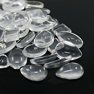 Transparent Glass Cabochons, Mixed Shapes, Mixed Style, Clear, 6~21.5x6~24x2.5~5mm(GGLA-MSMC002-06)