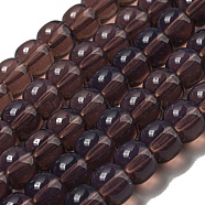 Imitation Jade Glass Beads Strands, Barrel, Coconut Brown, 8x6mm, Hole: 1.6mm, about 61~62pcs/strand, 14.84''~15.16''(37.7~38.5cm)(GLAA-NH0002-A04)