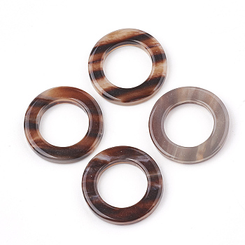 Resin Linking Rings, Ring, Sienna, 19.5x3mm, Inner Diameter: 12mm