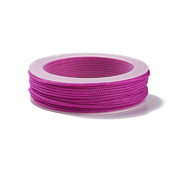 Braided Nylon Threads, Dyed, Knotting Cord, for Chinese Knotting, Crafts and Jewelry Making, Purple, 1.5mm, about 13.12 yards(12m)/roll