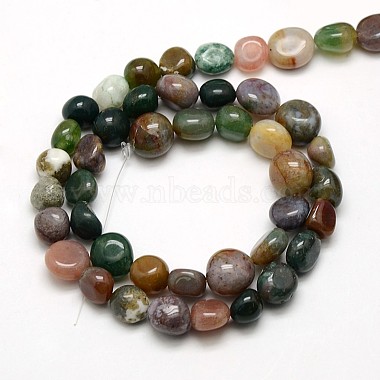 Natural Indian Agate Nuggets Bead Strands(G-L154-01)-3
