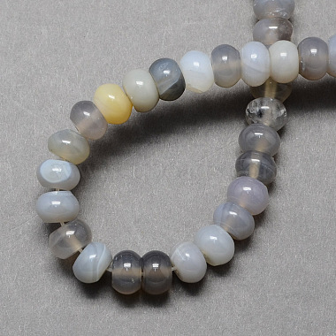 Natural Grey Agate Stone Beads Strands(G-S105-8mm-03)-2