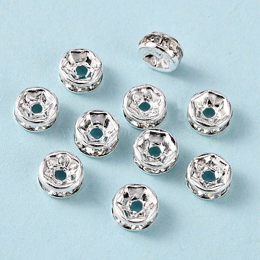 Brass Grade A Rhinestone Spacer Beads(RSB036NF-01)-2
