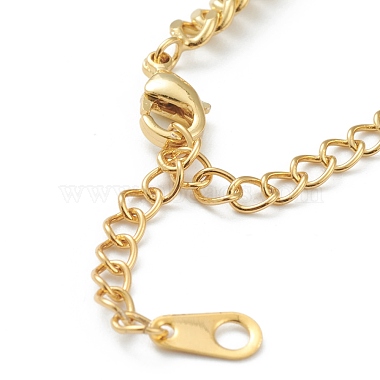 Brass Micro Pave Clear Cubic Zirconia Curb Chain Bracelets(BJEW-B009-03G)-3