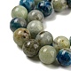 Natural Blue Azurite in Calcite Beads Strands(G-NH0003-F01-02)-4