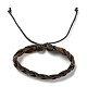 Bracelet à cordon en simili cuir tressé réglable de style 6pcs 6 serti de cordon ciré pour hommes(BJEW-F458-10)-3