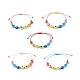 Evil Eye Resin Bead & Brass Braided Beaded Bracelets for Girl Women(BJEW-JB08744)-1
