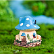 mini maison de champignon miniature en résine(MIMO-PW0001-199A-04)-1