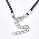 Waxed Cord Necklace Making with Iron Findings(X-NJEW-R229-2.0mm-02)-3