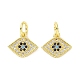 Real 18K Gold Plated Brass Micro Pave Cubic Zirconia Pendants(KK-L209-039G-08)-1