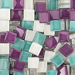Glass Cabochons, Mosaic Tiles, for Home Decoration or DIY Crafts, Square, Medium Turquoise, 10x10x4mm, about 1000pcs/1000g(GGLA-TAC0001-06C)