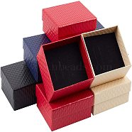 Cardboard Box, Jewelry Box, Rectangle, Mixed Color, 9.75x7.8x3.9cm, 20pcs/set(CBOX-NB0001-09)