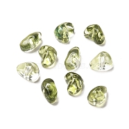 Transparent Acrylic Beads, Nuggets, Dark Olive Green, 6~8.5x4.5~6x4~4.5mm, Hole: 1.6mm, about 4165pcs/500g(OACR-A021-12J)